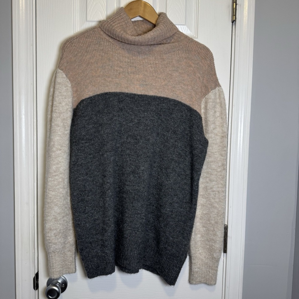 JustFab Womens Medium Cozy‎ Slouchy Tunic Turtle Neck Oversized Sweater M
